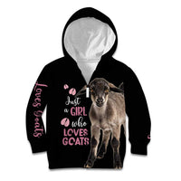 Who Loves Goat Just A Girl Christmas Trees Christmas Christmas Kid Hoodie Xmas Holiday Patterns - Wonder Print Shop