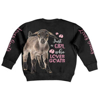 Who Loves Goat Just A Girl Christmas Trees Christmas Kid Ugly Christmas Sweater Xmas Holiday Patterns - Wonder Print Shop