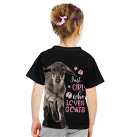 Who Loves Goat Just A Girl Christmas Trees Christmas Christmas Kid T Shirt Xmas Holiday Patterns - Wonder Print Shop