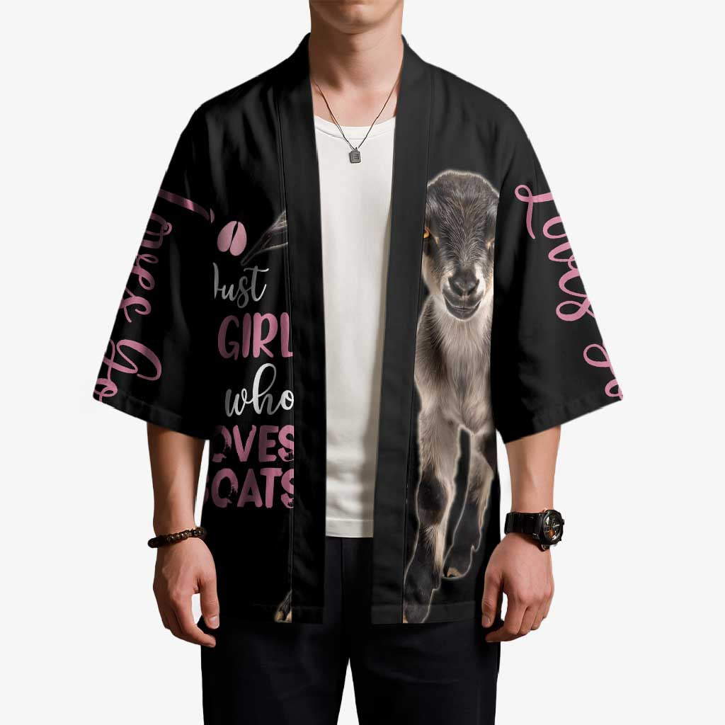 Who Loves Goat Just A Girl Christmas Trees Christmas Christmas Kimono Xmas Holiday Patterns - Wonder Print Shop