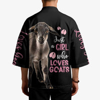 Who Loves Goat Just A Girl Christmas Trees Christmas Christmas Kimono Xmas Holiday Patterns - Wonder Print Shop