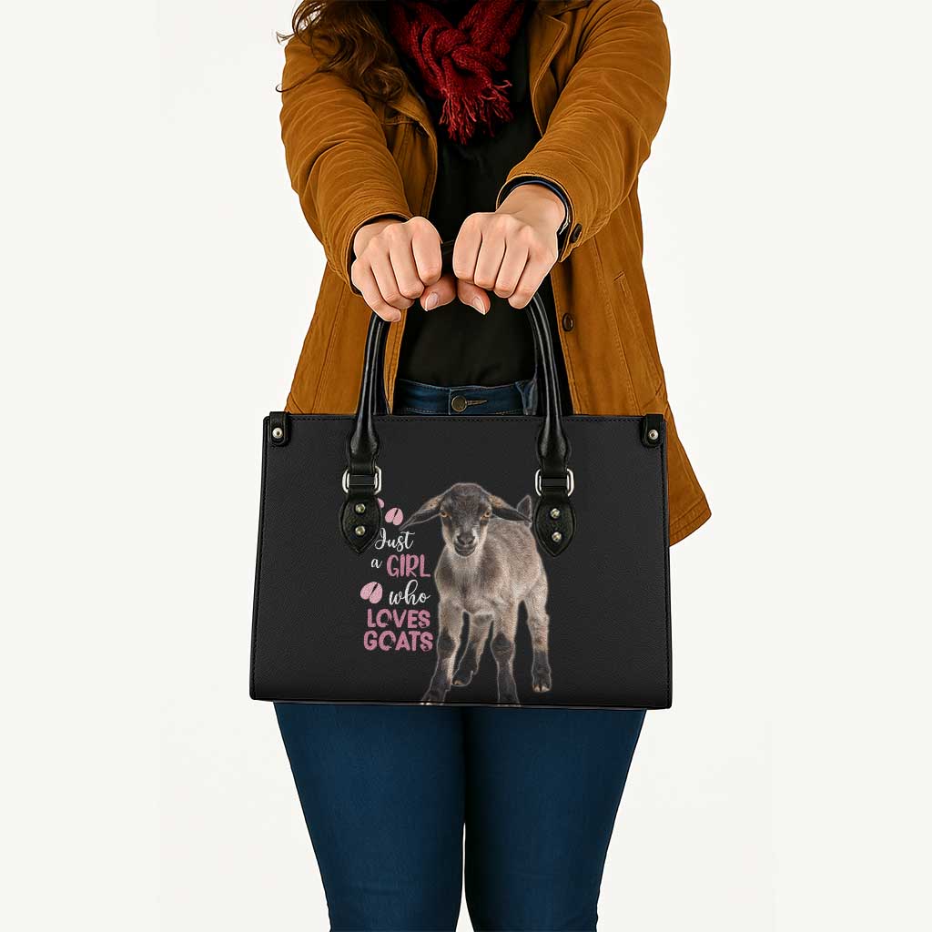 Who Loves Goat Just A Girl Christmas Trees Christmas Christmas Leather Bag Xmas Holiday Patterns - Wonder Print Shop