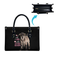 Who Loves Goat Just A Girl Christmas Trees Christmas Christmas Leather Bag Xmas Holiday Patterns - Wonder Print Shop