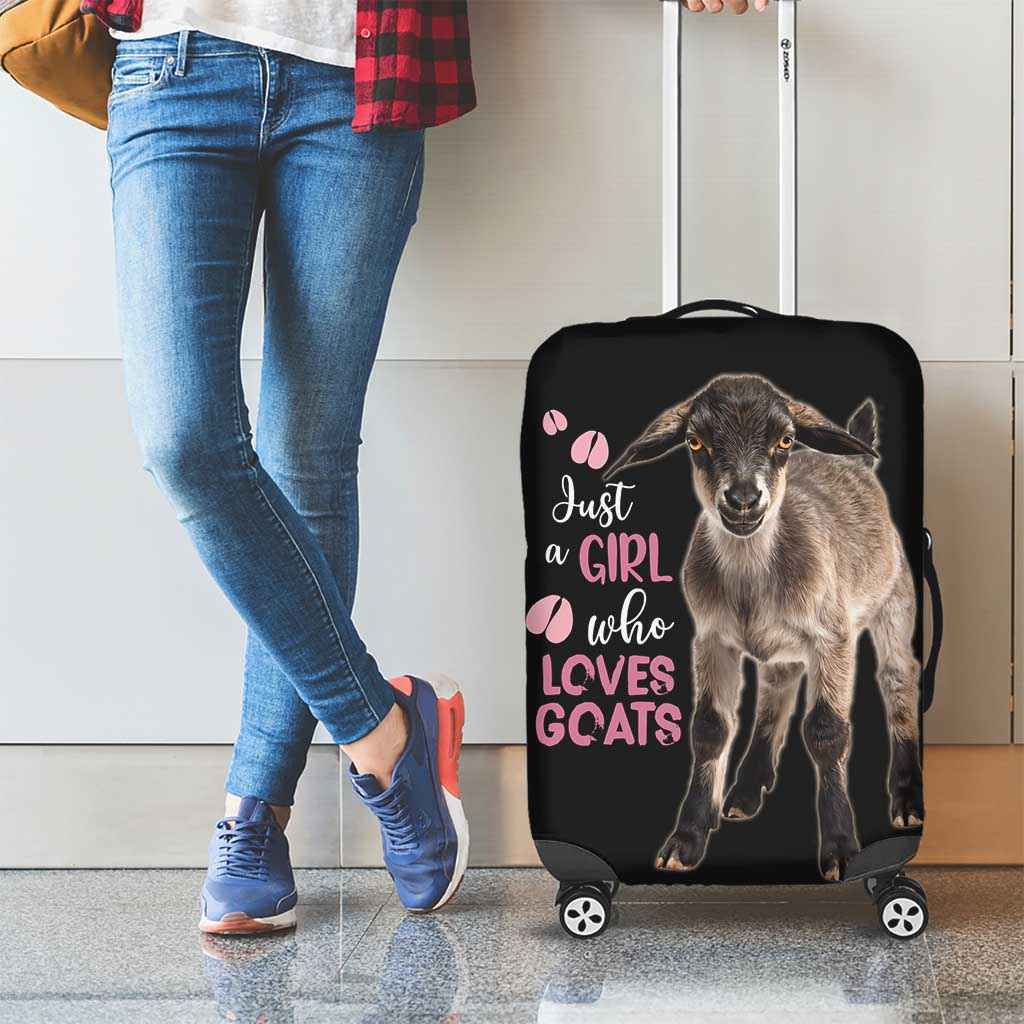 Who Loves Goat Just A Girl Christmas Trees Christmas Christmas Luggage Cover Xmas Holiday Patterns - Wonder Print Shop