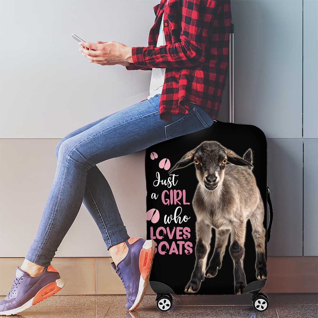 Who Loves Goat Just A Girl Christmas Trees Christmas Christmas Luggage Cover Xmas Holiday Patterns - Wonder Print Shop