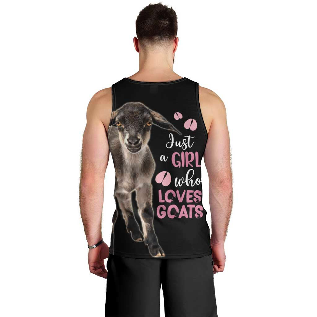 Who Loves Goat Just A Girl Christmas Trees Christmas Christmas Men Tank Top Xmas Holiday Patterns - Wonder Print Shop