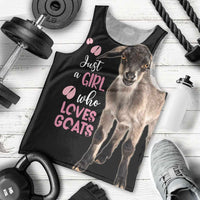 Who Loves Goat Just A Girl Christmas Trees Christmas Christmas Men Tank Top Xmas Holiday Patterns - Wonder Print Shop
