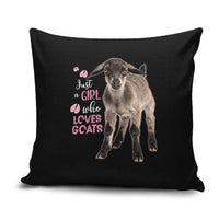 Who Loves Goat Just A Girl Christmas Trees Christmas Christmas Pillow Cover Xmas Holiday Patterns - Wonder Print Shop