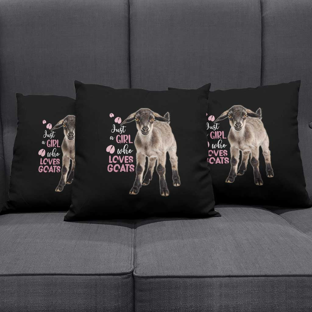 Who Loves Goat Just A Girl Christmas Trees Christmas Christmas Pillow Cover Xmas Holiday Patterns - Wonder Print Shop