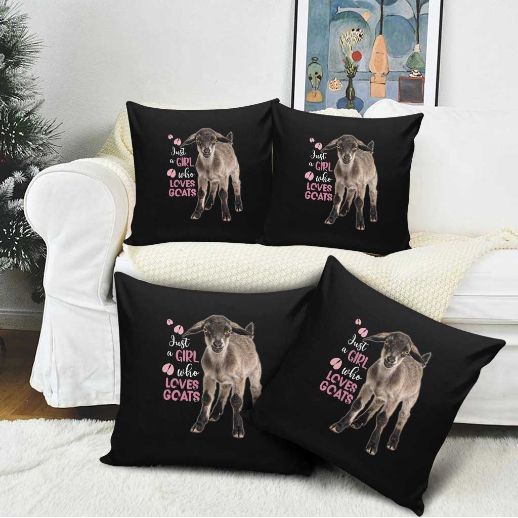 Who Loves Goat Just A Girl Christmas Trees Christmas Christmas Pillow Cover Xmas Holiday Patterns - Wonder Print Shop