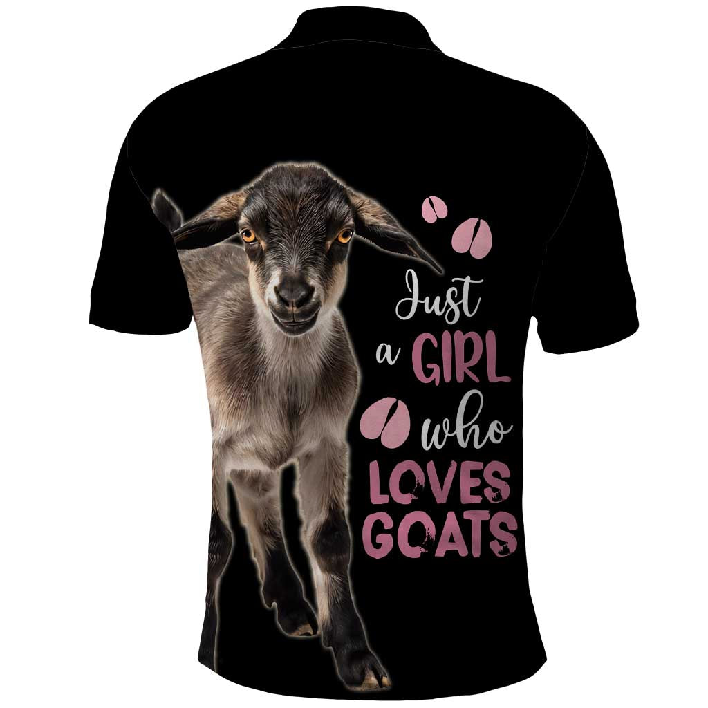 Who Loves Goat Just A Girl Christmas Trees Christmas Christmas Polo Shirt Xmas Holiday Patterns - Wonder Print Shop