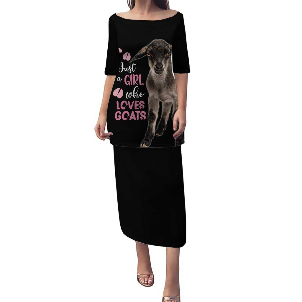 Who Loves Goat Just A Girl Christmas Trees Christmas Christmas Puletasi Xmas Holiday Patterns - Wonder Print Shop