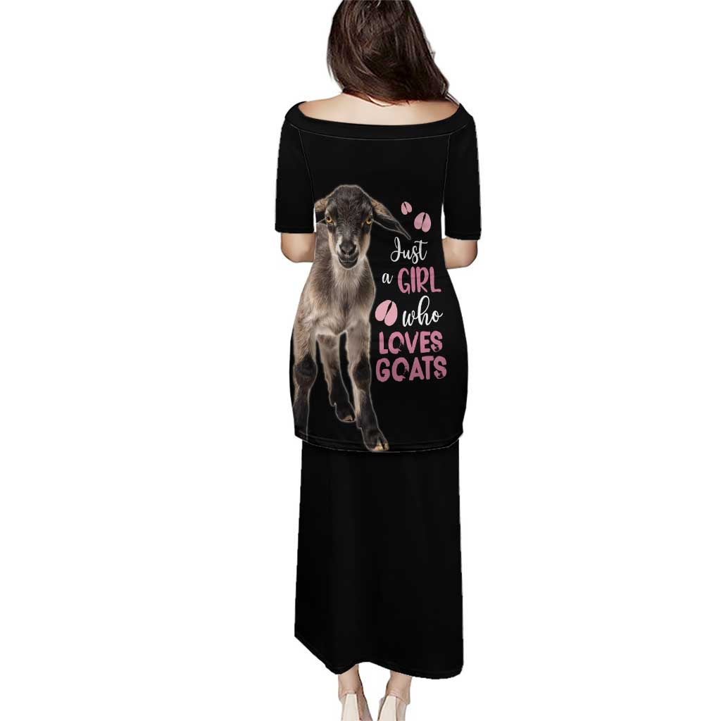 Who Loves Goat Just A Girl Christmas Trees Christmas Christmas Puletasi Xmas Holiday Patterns - Wonder Print Shop