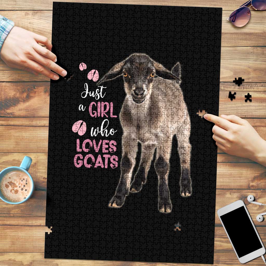 Who Loves Goat Just A Girl Christmas Trees Christmas Christmas Puzzle Xmas Holiday Patterns - Wonder Print Shop