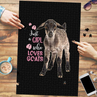 Who Loves Goat Just A Girl Christmas Trees Christmas Christmas Puzzle Xmas Holiday Patterns - Wonder Print Shop
