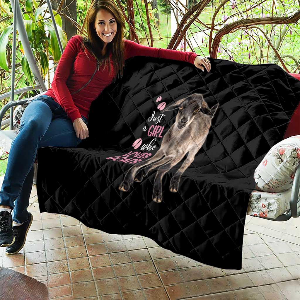 Who Loves Goat Just A Girl Christmas Trees Christmas Christmas Quilt Xmas Holiday Patterns - Wonder Print Shop