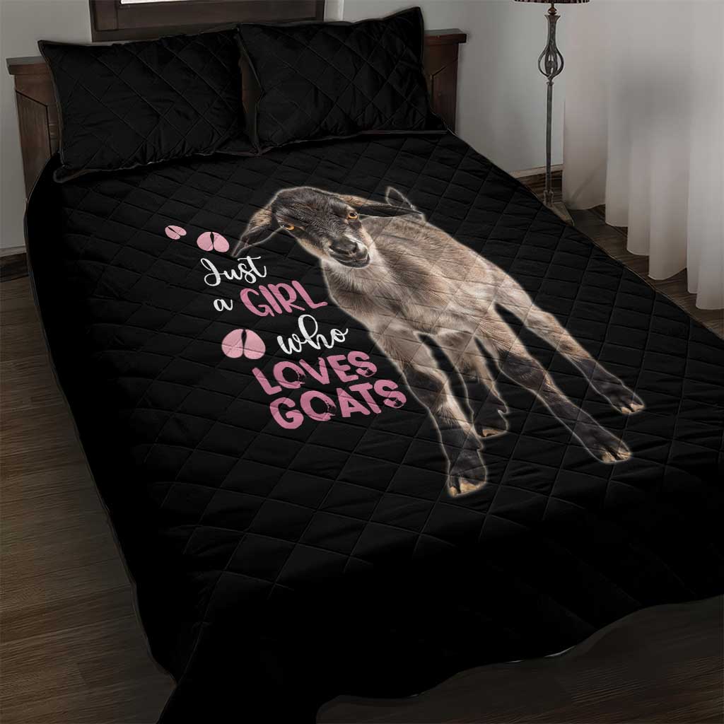 Who Loves Goat Just A Girl Christmas Trees Christmas Christmas Quilt Bed Set Xmas Holiday Patterns - Wonder Print Shop