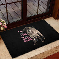 Who Loves Goat Just A Girl Christmas Trees Christmas Christmas Rubber Doormat Xmas Holiday Patterns - Wonder Print Shop