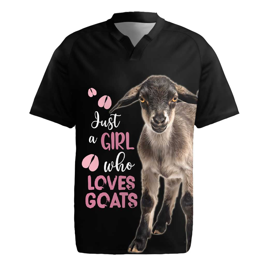 Who Loves Goat Just A Girl Christmas Trees Christmas Christmas Rugby Jersey Xmas Holiday Patterns - Wonder Print Shop