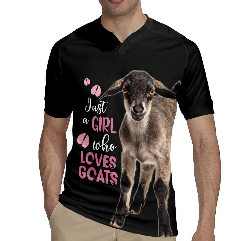 Who Loves Goat Just A Girl Christmas Trees Christmas Christmas Rugby Jersey Xmas Holiday Patterns - Wonder Print Shop