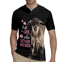 Who Loves Goat Just A Girl Christmas Trees Christmas Christmas Rugby Jersey Xmas Holiday Patterns - Wonder Print Shop