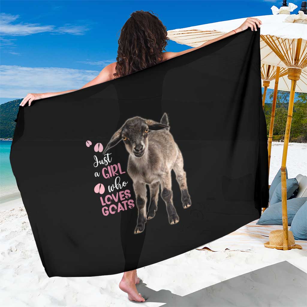 Who Loves Goat Just A Girl Christmas Trees Christmas Christmas Sarong Xmas Holiday Patterns - Wonder Print Shop