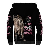 Who Loves Goat Just A Girl Christmas Trees Christmas Christmas Sherpa Hoodie Xmas Holiday Patterns - Wonder Print Shop