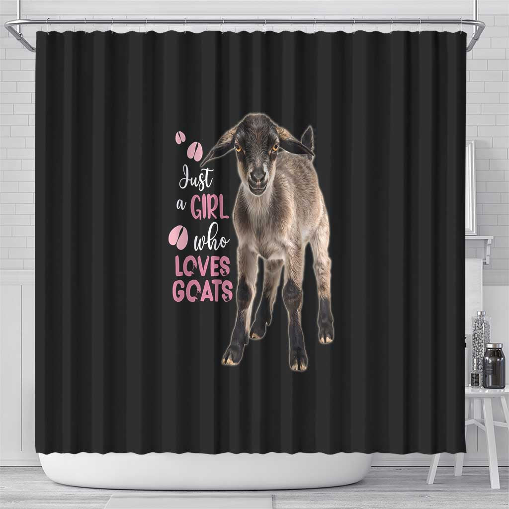 Who Loves Goat Just A Girl Christmas Trees Christmas Christmas Shower Curtain Xmas Holiday Patterns - Wonder Print Shop