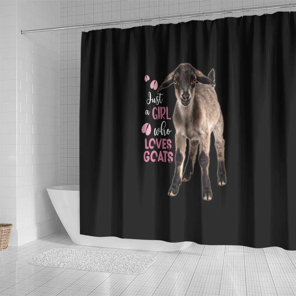 Who Loves Goat Just A Girl Christmas Trees Christmas Christmas Shower Curtain Xmas Holiday Patterns - Wonder Print Shop