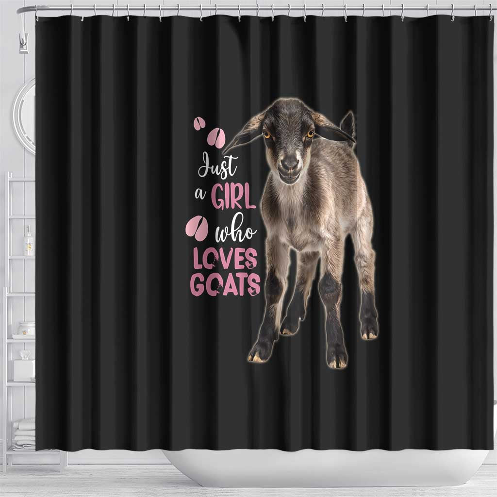 Who Loves Goat Just A Girl Christmas Trees Christmas Christmas Shower Curtain Xmas Holiday Patterns - Wonder Print Shop