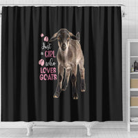Who Loves Goat Just A Girl Christmas Trees Christmas Christmas Shower Curtain Xmas Holiday Patterns - Wonder Print Shop