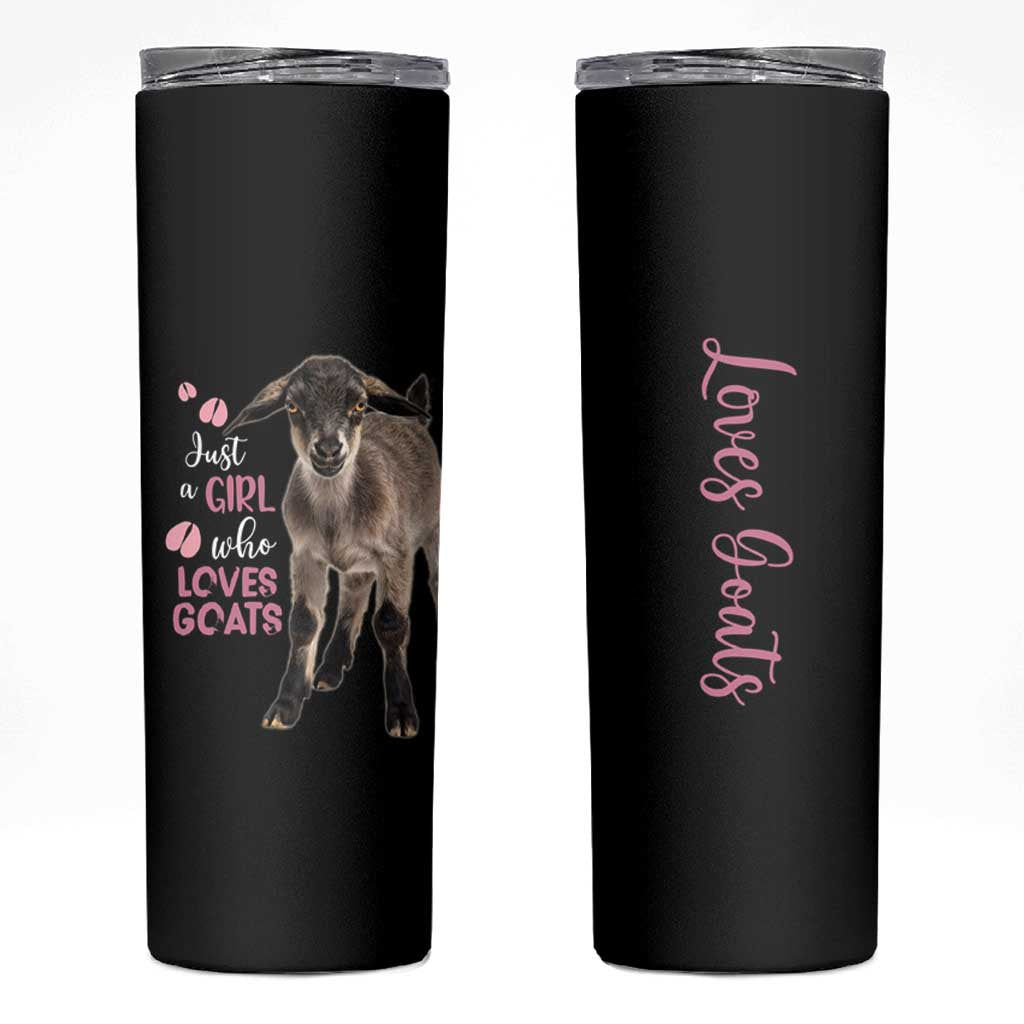 Who Loves Goat Just A Girl Christmas Trees Christmas Christmas Skinny Tumbler Xmas Holiday Patterns - Wonder Print Shop