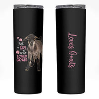 Who Loves Goat Just A Girl Christmas Trees Christmas Christmas Skinny Tumbler Xmas Holiday Patterns - Wonder Print Shop