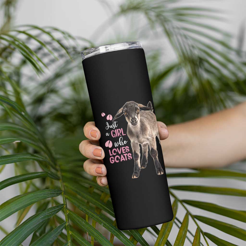 Who Loves Goat Just A Girl Christmas Trees Christmas Christmas Skinny Tumbler Xmas Holiday Patterns - Wonder Print Shop