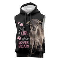 Who Loves Goat Just A Girl Christmas Trees Christmas Christmas Sleeveless Hoodie Xmas Holiday Patterns - Wonder Print Shop