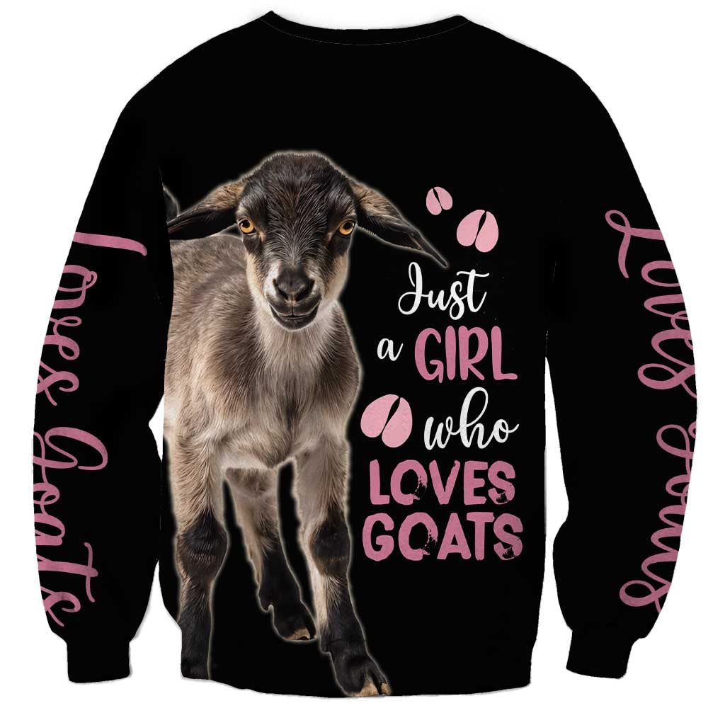 Who Loves Goat Just A Girl Christmas Trees Christmas Christmas Sweatshirt Xmas Holiday Patterns - Wonder Print Shop