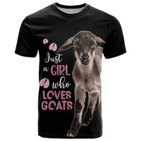 Who Loves Goat Just A Girl Christmas Trees Christmas Christmas T Shirt Xmas Holiday Patterns - Wonder Print Shop