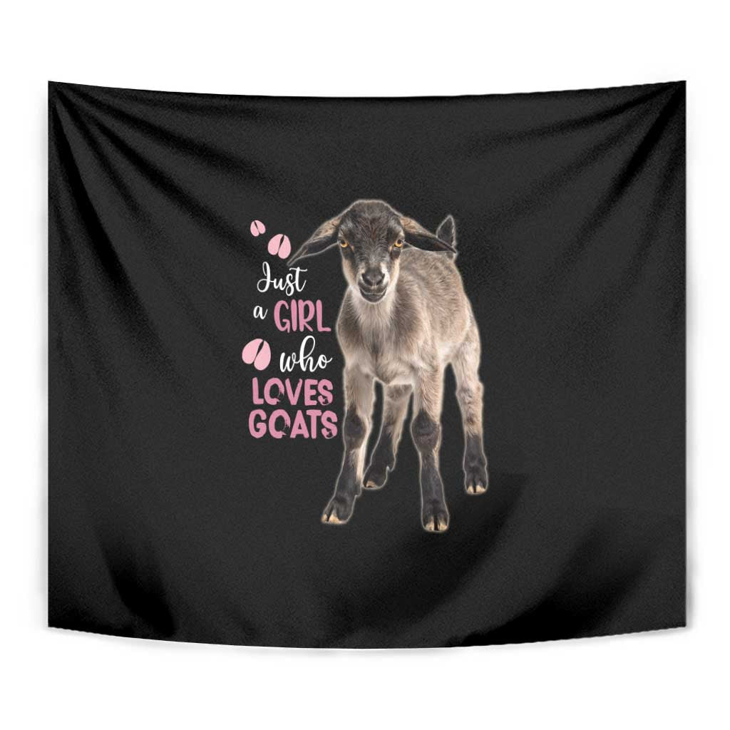 Who Loves Goat Just A Girl Christmas Trees Christmas Christmas Tapestry Xmas Holiday Patterns - Wonder Print Shop