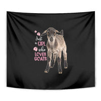 Who Loves Goat Just A Girl Christmas Trees Christmas Christmas Tapestry Xmas Holiday Patterns - Wonder Print Shop