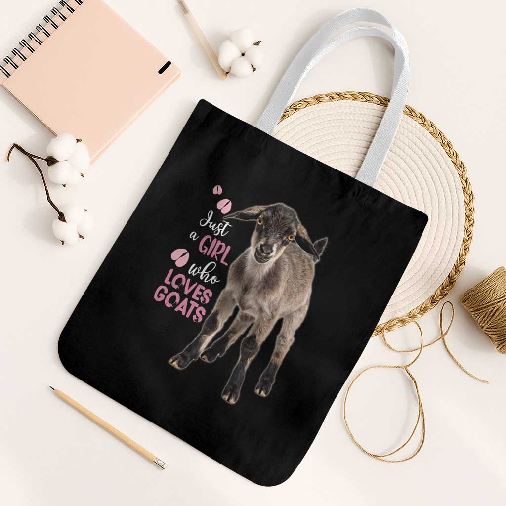 Who Loves Goat Just A Girl Christmas Trees Christmas Christmas Tote Bag Xmas Holiday Patterns - Wonder Print Shop
