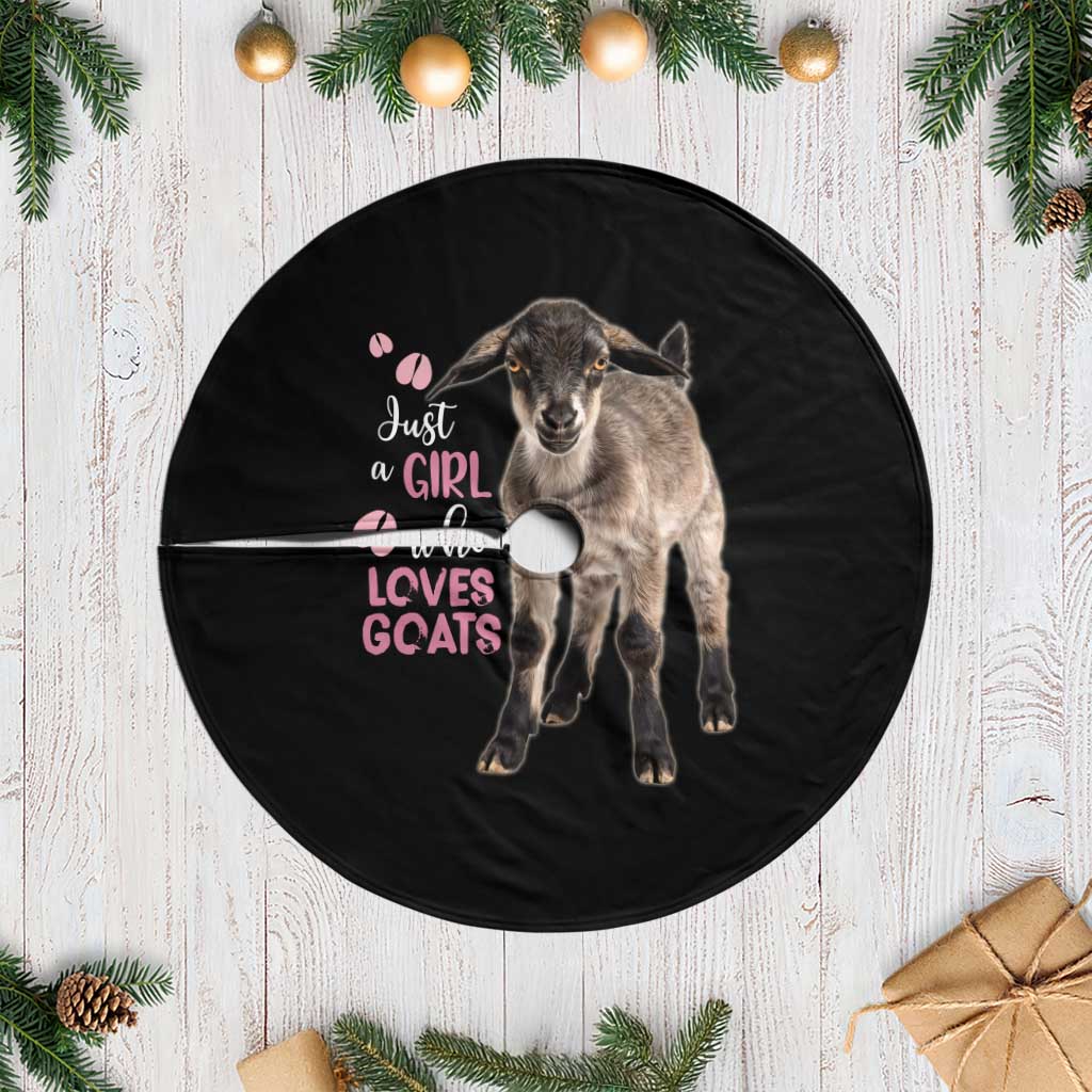 Who Loves Goat Just A Girl Christmas Trees Christmas Tree Skirt Xmas Holiday Patterns - Wonder Print Shop