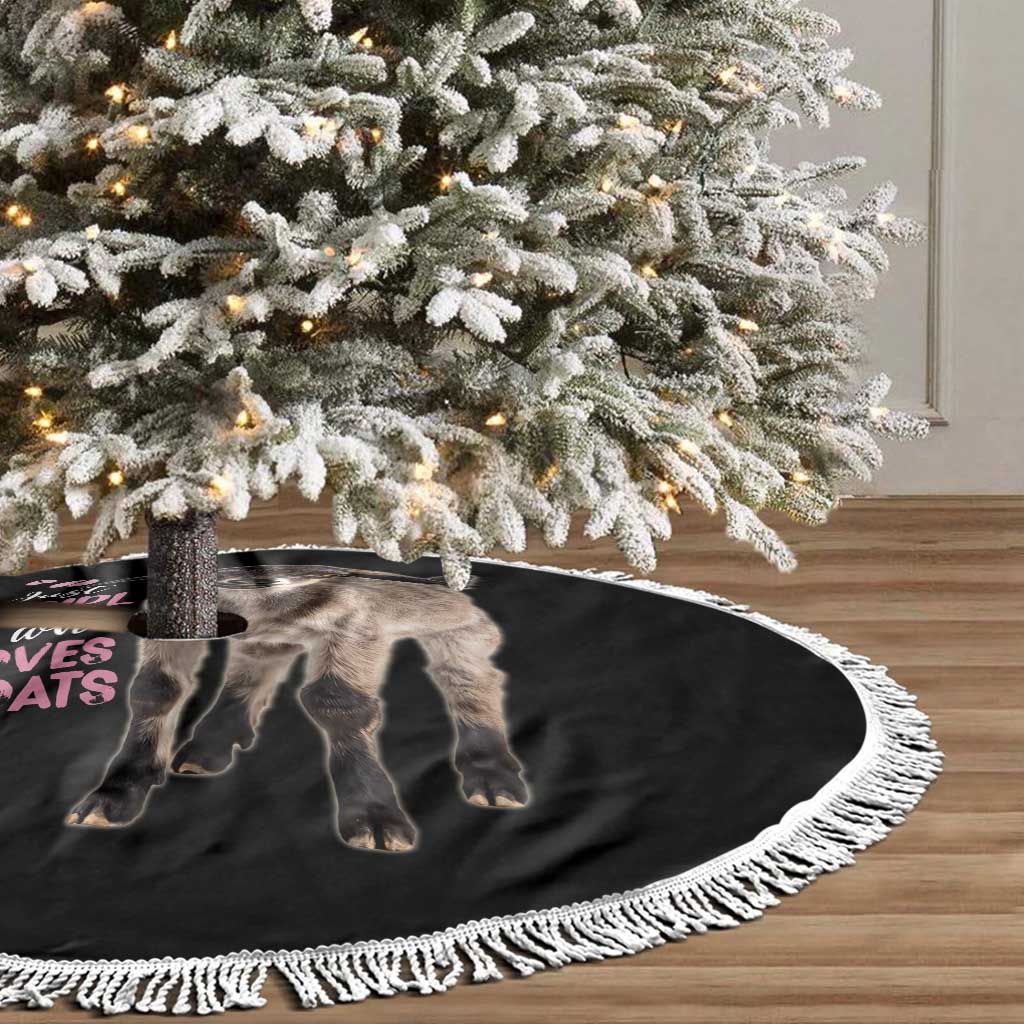 Who Loves Goat Just A Girl Christmas Trees Christmas Tree Skirt Xmas Holiday Patterns - Wonder Print Shop
