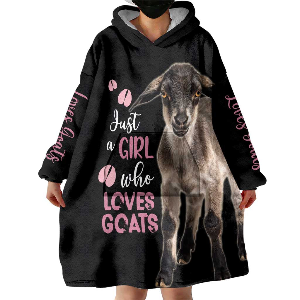 Who Loves Goat Just A Girl Christmas Trees Christmas Christmas Wearable Blanket Hoodie Xmas Holiday Patterns - Wonder Print Shop