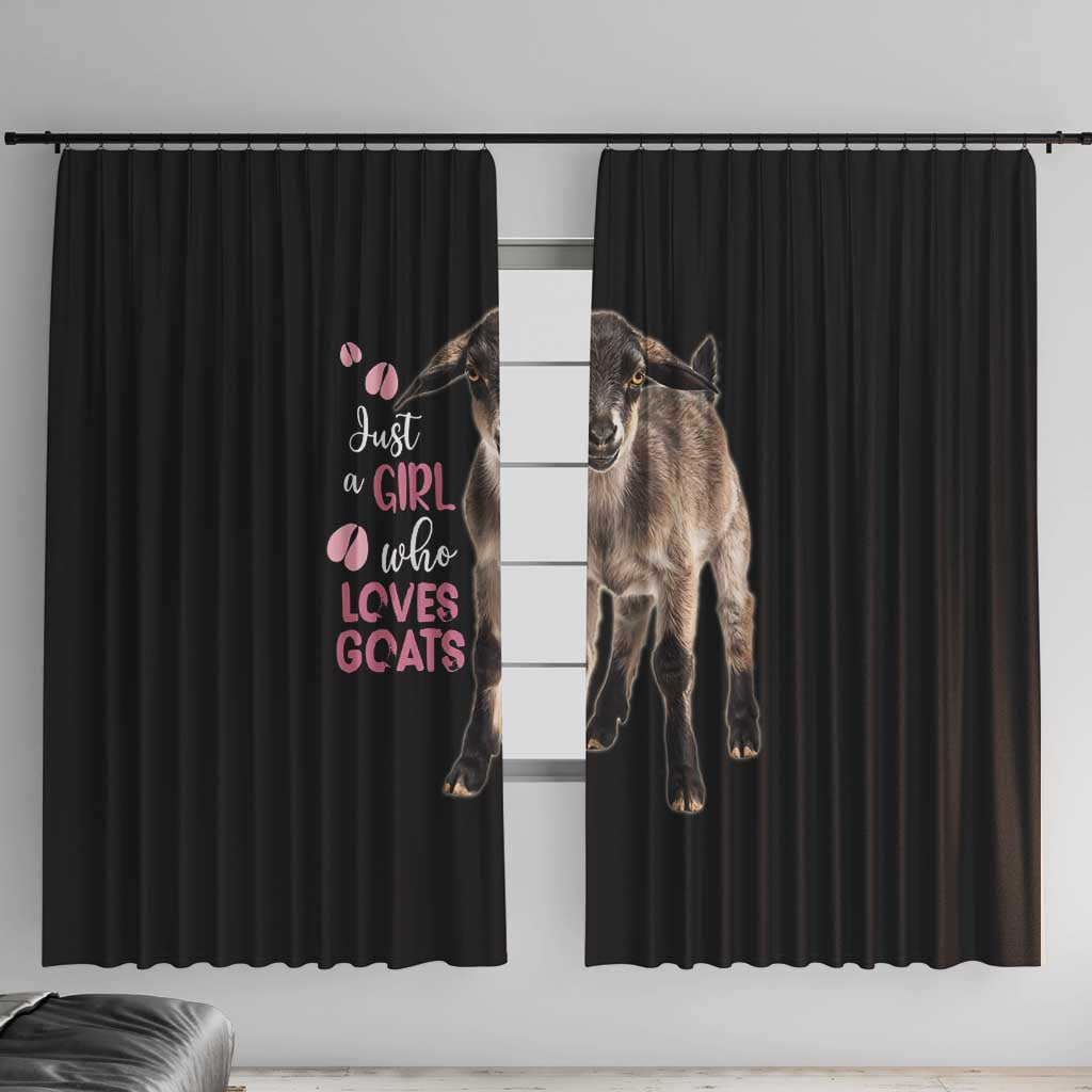 Who Loves Goat Just A Girl Christmas Trees Christmas Christmas Window Curtain Xmas Holiday Patterns - Wonder Print Shop