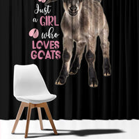 Who Loves Goat Just A Girl Christmas Trees Christmas Christmas Window Curtain Xmas Holiday Patterns - Wonder Print Shop