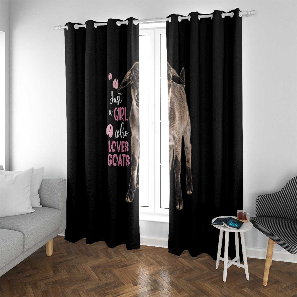 Who Loves Goat Just A Girl Christmas Trees Christmas Christmas Window Curtain Xmas Holiday Patterns - Wonder Print Shop