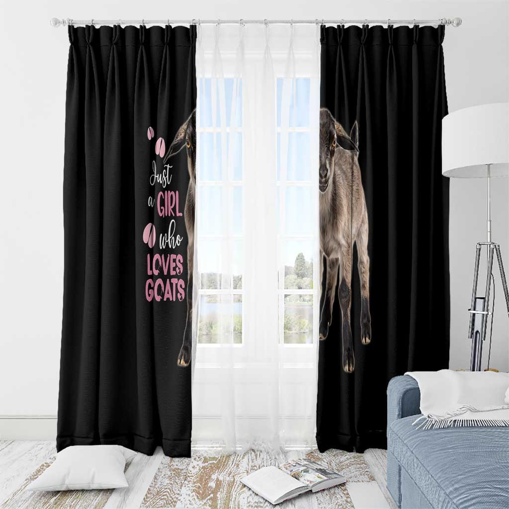 Who Loves Goat Just A Girl Christmas Trees Christmas Christmas Window Curtain Xmas Holiday Patterns - Wonder Print Shop