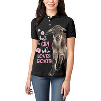 Who Loves Goat Just A Girl Christmas Trees Christmas Christmas Women Polo Shirt Xmas Holiday Patterns - Wonder Print Shop
