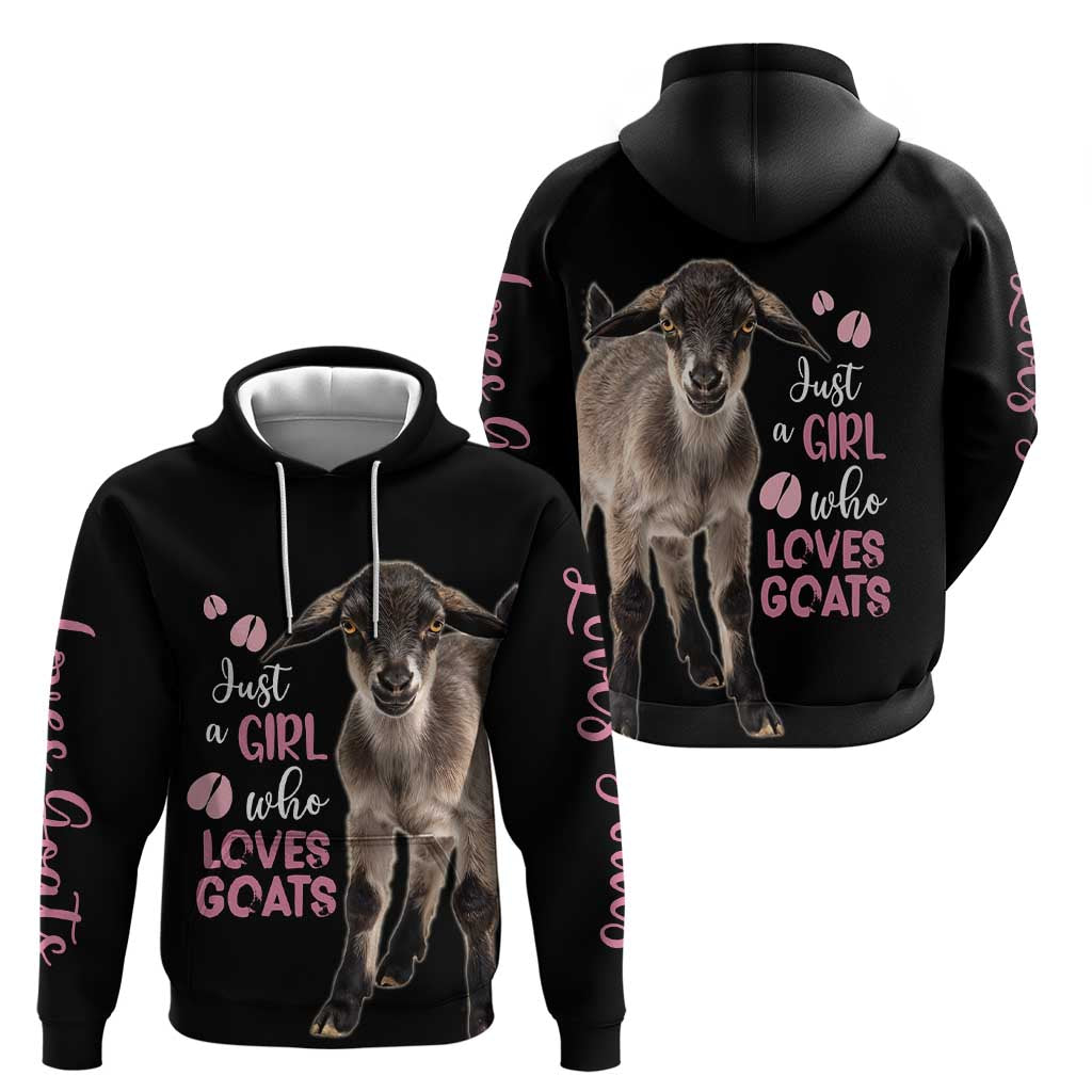 Who Loves Goat Just A Girl Christmas Trees Christmas Christmas Zip Hoodie Xmas Holiday Patterns - Wonder Print Shop