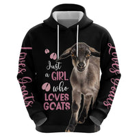 Who Loves Goat Just A Girl Christmas Trees Christmas Christmas Zip Hoodie Xmas Holiday Patterns - Wonder Print Shop